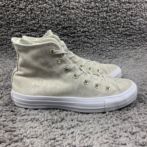 Converse Chuck Taylor All Star Hi Women's 7 Shoes Buff-Buff-White 557937C - Picture 3 of 8
